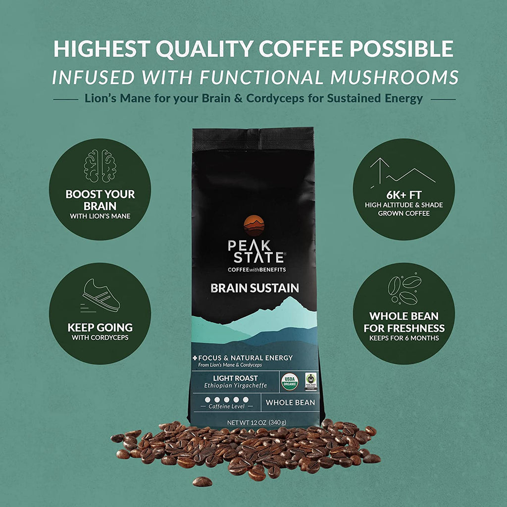 Brain Sustain - Light Roast - 5lb Whole Bean