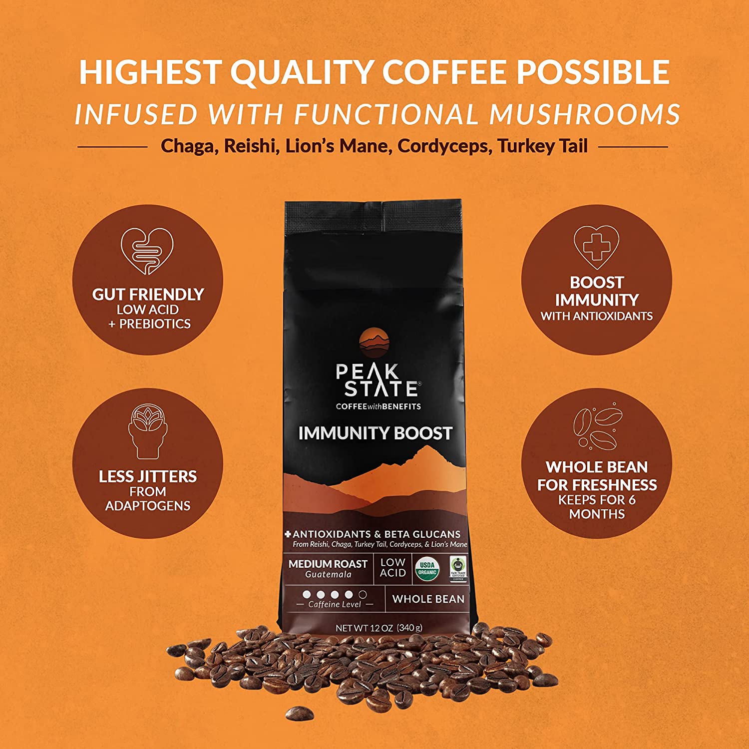 Immunity Boost - Medium Roast - 5lb Whole Bean