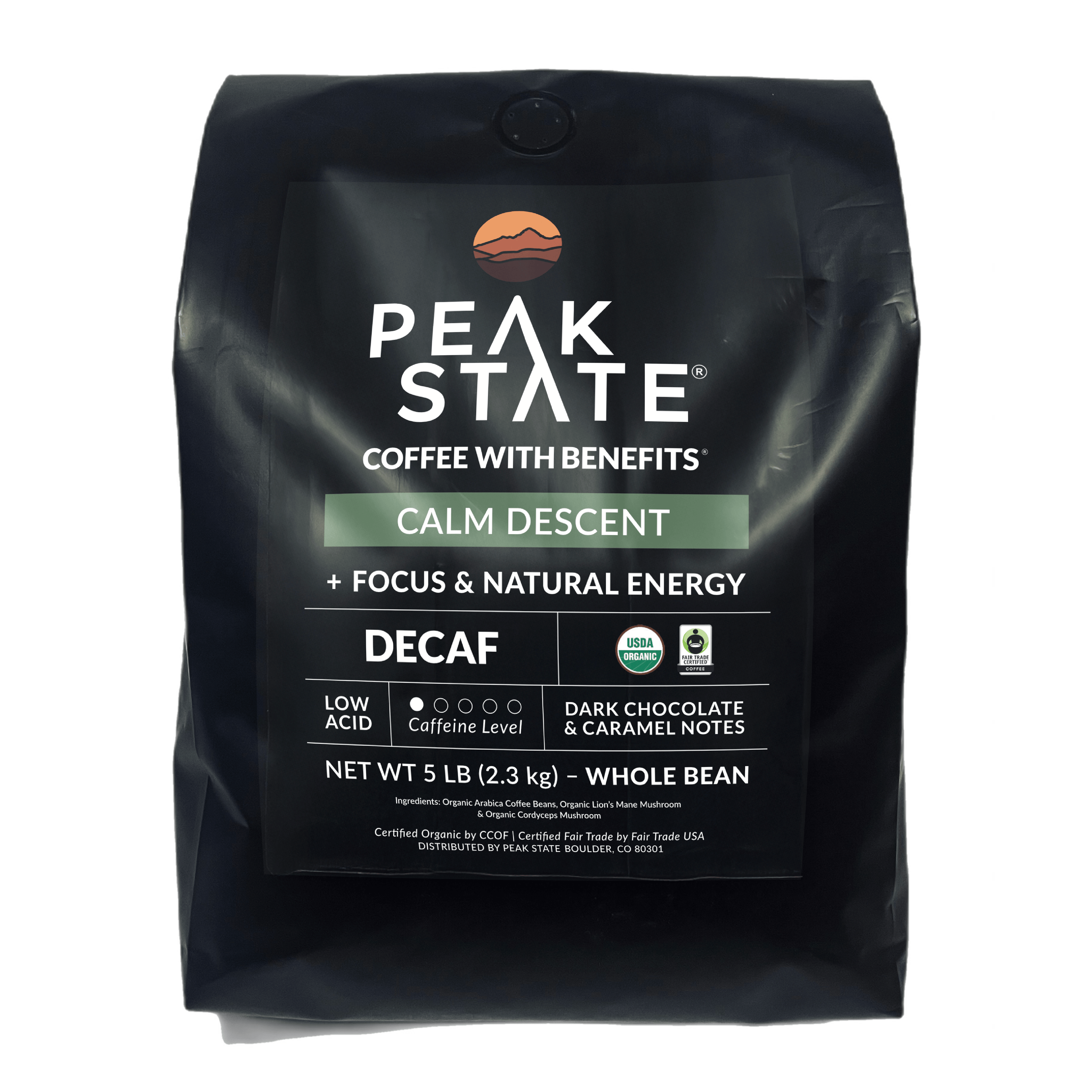 Calm Descent - Water Process Decaf - 5lb Whole Bean